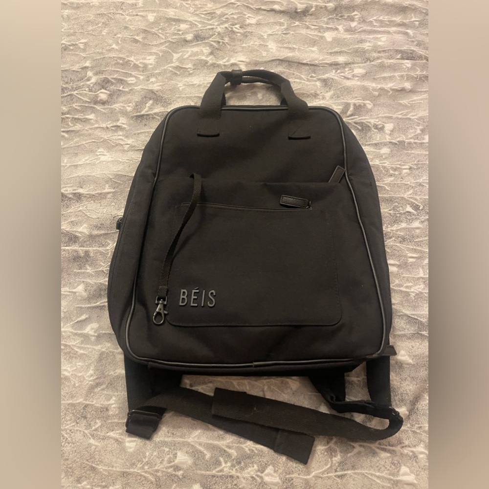 BEIS Black Minimalist Backpack
